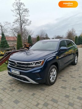 Volkswagen Atlas Cross Sport, 2020, Бензин, 2 л., 60 тис. км, Позашляховик / Кросовер, Синій, Івано-Франківськ Cars-Pr-228961 фото