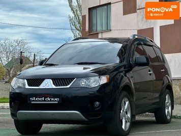 Mitsubishi Outlander, 2008 р., Газ пропан-бутан / Бензин, 158 тис. км, Позашляховик / Кросовер, Чорний, Миколаїв AT-10415590 фото