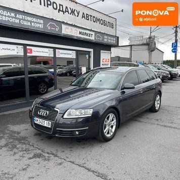Audi A6, 2007 р., Бензин, 297 тис. км, Універсал, Сірий, Житомир AT-10414459 фото