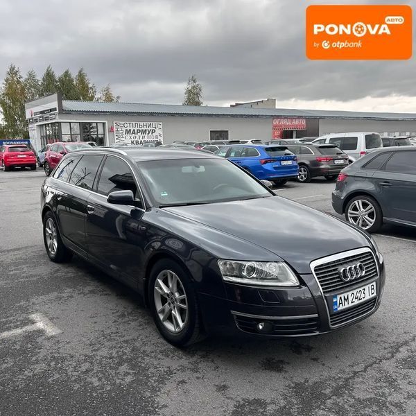 Audi A6, 2007 р., Бензин, 297 тис. км, Універсал, Сірий, Житомир AT-10414459 фото