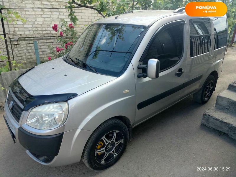 Fiat Doblo, 2007, Газ пропан-бутан / Бензин, 1.6 л., 184 тыс. км, Минивен, Серый, Первомайськ Cars-Pr-59234 фото