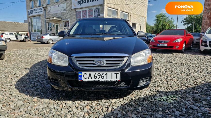 Kia Cerato, 2007, Газ пропан-бутан / Бензин, 1.6 л., 224 тис. км, Седан, Чорний, Сміла 107421 фото