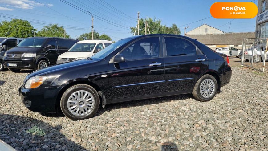 Kia Cerato, 2007, Газ пропан-бутан / Бензин, 1.6 л., 224 тис. км, Седан, Чорний, Сміла 107421 фото