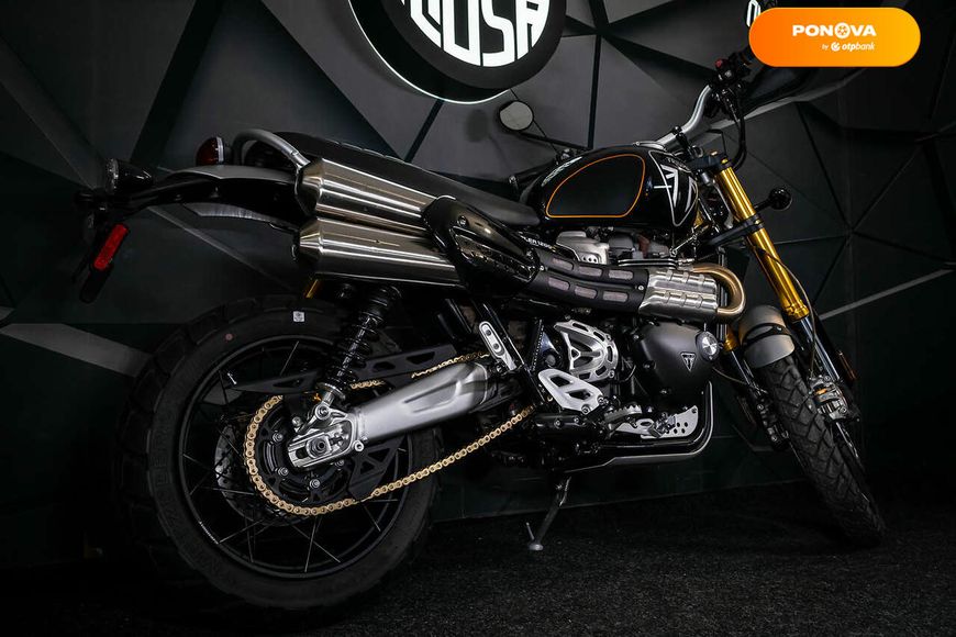 Triumph Scrambler, 2022, Бензин, 1200 см³, 1 тис. км, Мотоцикл Багатоцільовий (All-round), Чорний, Київ moto-37622 фото