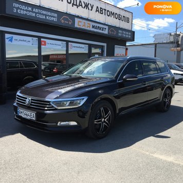 Volkswagen Passat B8, 2015, Дизель, 1.6 л., 225 тис. км, Універсал, Чорний, Житомир 109433 фото