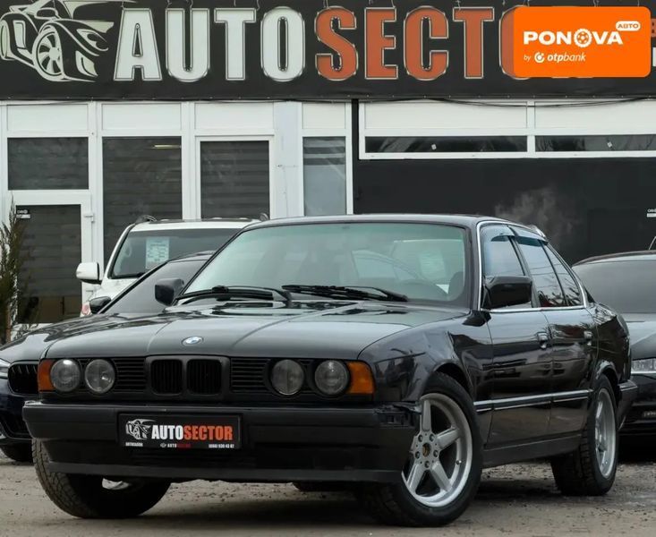 BMW 5 Series, 1989 р., Газ пропан-бутан / Бензин, 320 тис. км, Седан, Чорний, Харків AT-10406750 фото