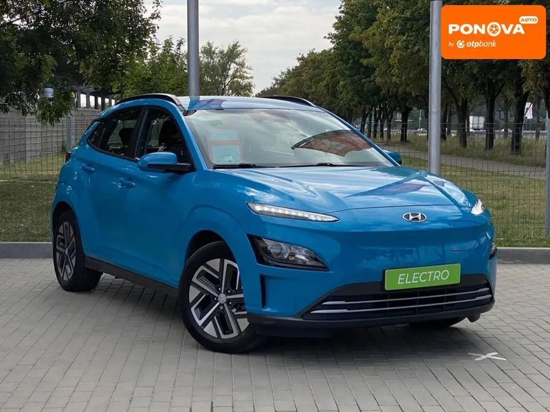 Hyundai Kona Electric, 2022 г., Електро, 69 тыс. км, Внедорожник / Кроссовер, Синий, Днепр (Днепропетровск) AT-10401626 фото