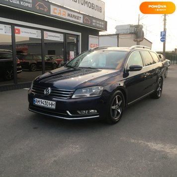 Volkswagen Passat B7, 2011, Дизель, 2 л., 257 тис. км, Універсал, Синій, Житомир 129693 фото