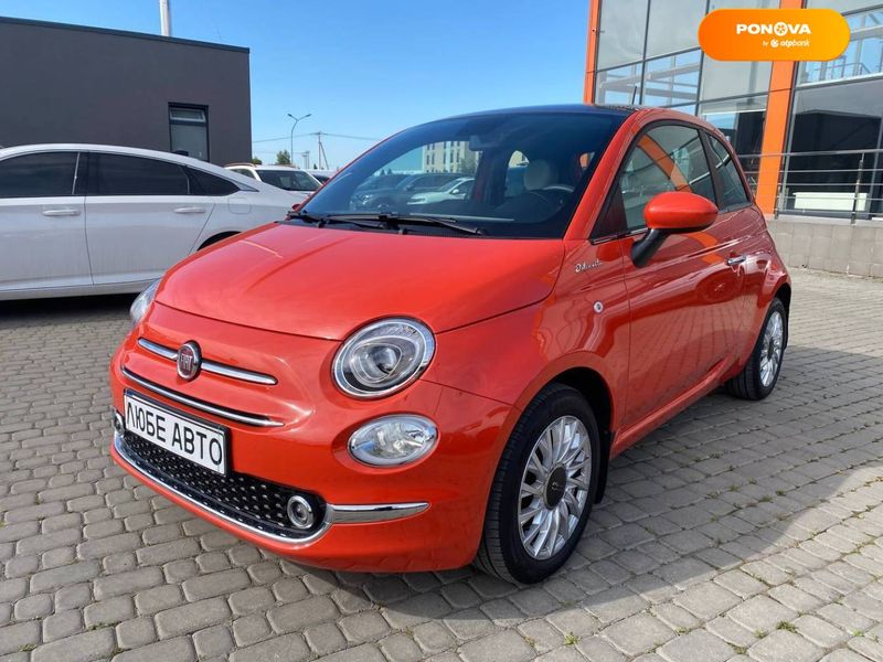 Fiat 500, 2022, Бензин, 1.24 л., 9 тис. км, Хетчбек, Помаранчевий, Львів 47446 фото