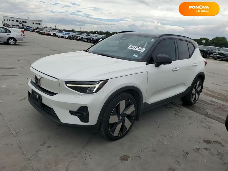 Volvo XC40 Recharge, 2023, Електро, 41 тыс. км, Внедорожник / Кроссовер, Белый, Днепр (Днепропетровск) Cars-EU-US-KR-113477 фото