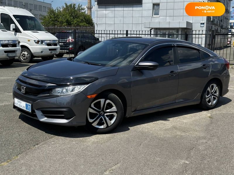 Honda Civic, 2016, Бензин, 2 л., 160 тис. км, Седан, Сірий, Київ 102611 фото