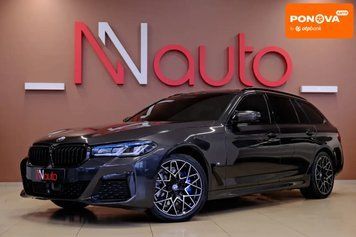 BMW 5 Series, 2021 г., Гібрид (MHEV), 56 тыс. км, Универсал, Серый, Одесса AT-10409467 фото