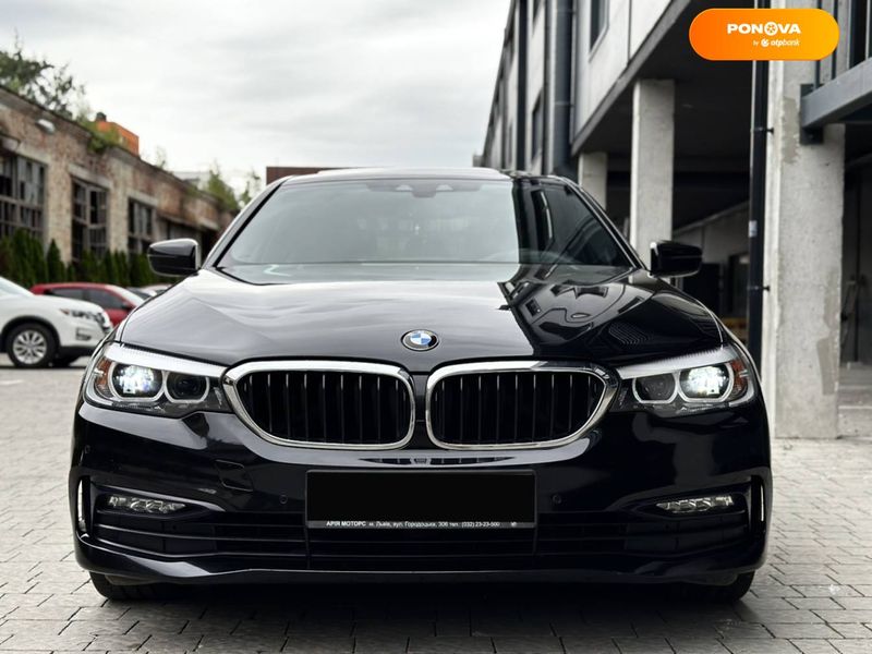 BMW 5 Series, 2018, Бензин, 2 л., 118 тис. км, Седан, Чорний, Львів 44219 фото