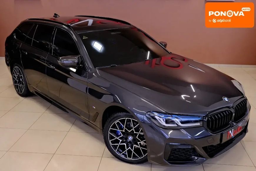 BMW 5 Series, 2021 р., Гібрид (MHEV), 56 тис. км, Універсал, Сірий, Одеса AT-10409467 фото