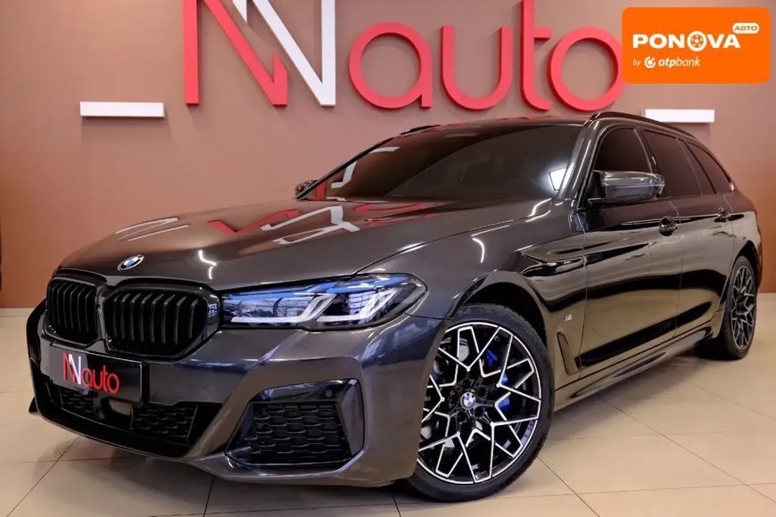 BMW 5 Series, 2021 р., Гібрид (MHEV), 56 тис. км, Універсал, Сірий, Одеса AT-10409467 фото