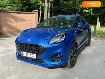 Ford Puma, 2020, Бензин, 1 л., 41 тис. км, Позашляховик / Кросовер, Синій, Львів Cars-Pr-229647 фото