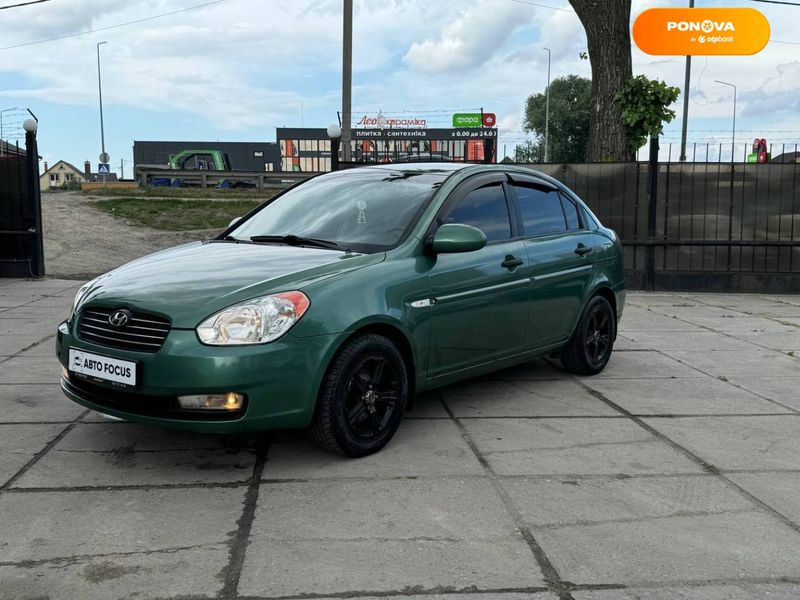 Hyundai Accent, 2006, Бензин, 1.4 л., 280 тис. км, Седан, Зелений, Київ 107016 фото