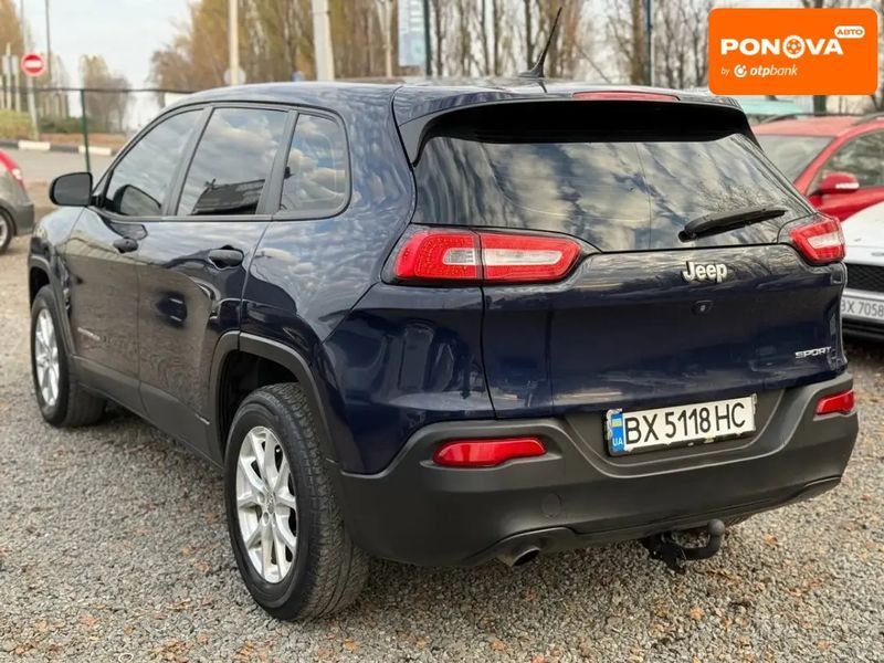 Jeep Cherokee, 2014 р., Бензин, 135 тис. км, Позашляховик / Кросовер, Синій, Хмельницький AT-10410773 фото