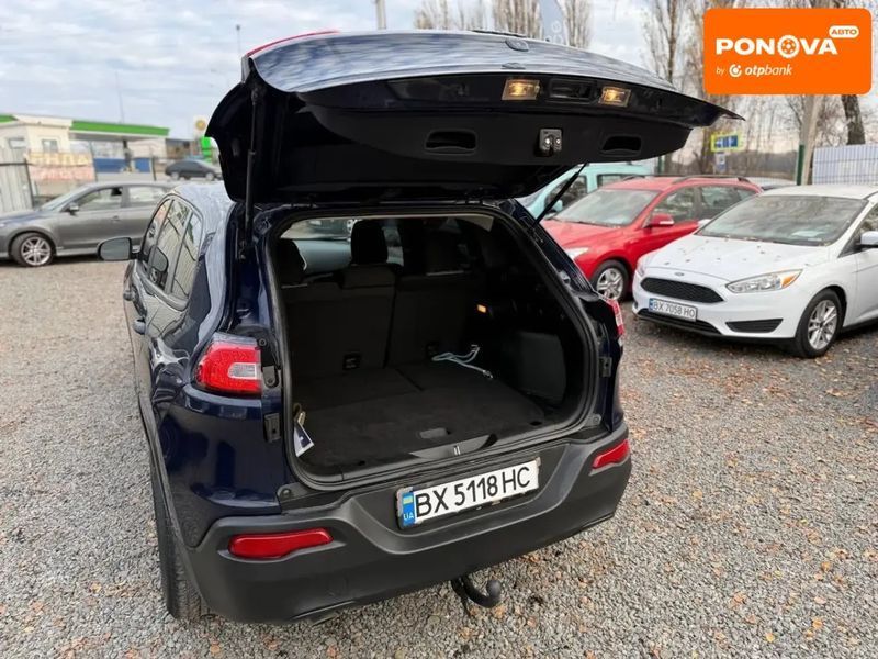 Jeep Cherokee, 2014 р., Бензин, 135 тис. км, Позашляховик / Кросовер, Синій, Хмельницький AT-10410773 фото