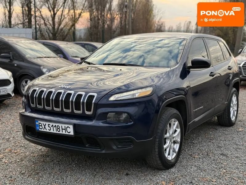 Jeep Cherokee, 2014 р., Бензин, 135 тис. км, Позашляховик / Кросовер, Синій, Хмельницький AT-10410773 фото