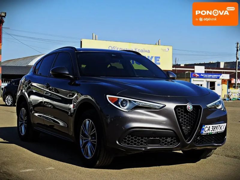 Alfa Romeo Stelvio, 2021 р., Бензин, 70 тис. км, Позашляховик / Кросовер, Сірий, Черкаси AT-10418387 фото